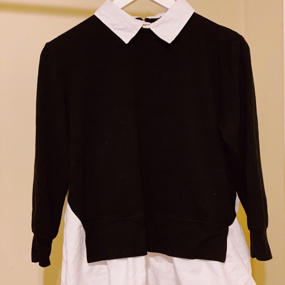 Black and white blouse